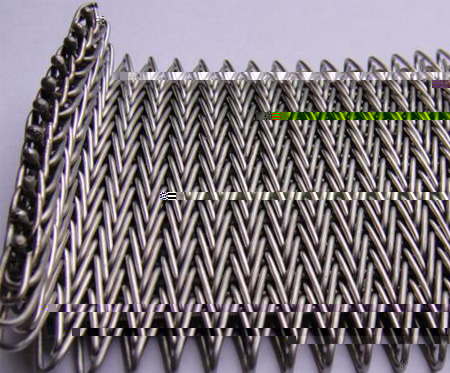 Herringbone mesh belt